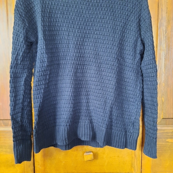 🛍 Old Navy Textured Cotton-blend Tunic Length Black Jack Knit Sweater Size S - Picture 3 of 9